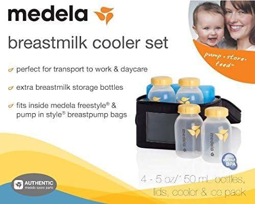 image:imageMedela Breast Milk Cooler Set with Cooler Storage Bag Contoured Ice Pack and Four 5oz Bottles for OnTheGo Transport Made Without BPA10 Count Pack of 2