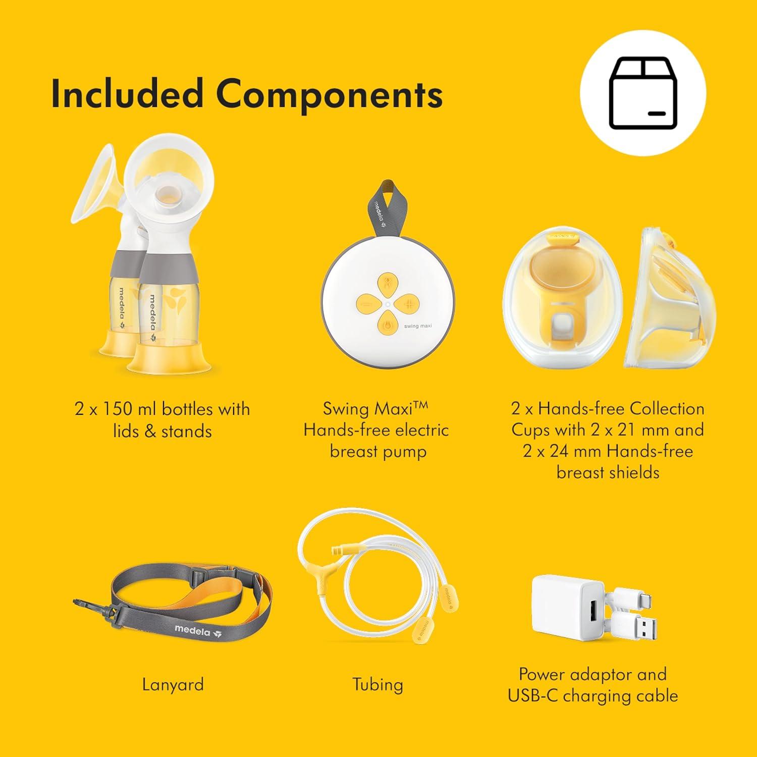image:imageMedela Freestyle HandsFree Double Electric Breast Pump with Wearable Cups Rechargeable Battery App Connectivity Portable and Discreet DesignSwing Handsfree Traditional Bundle