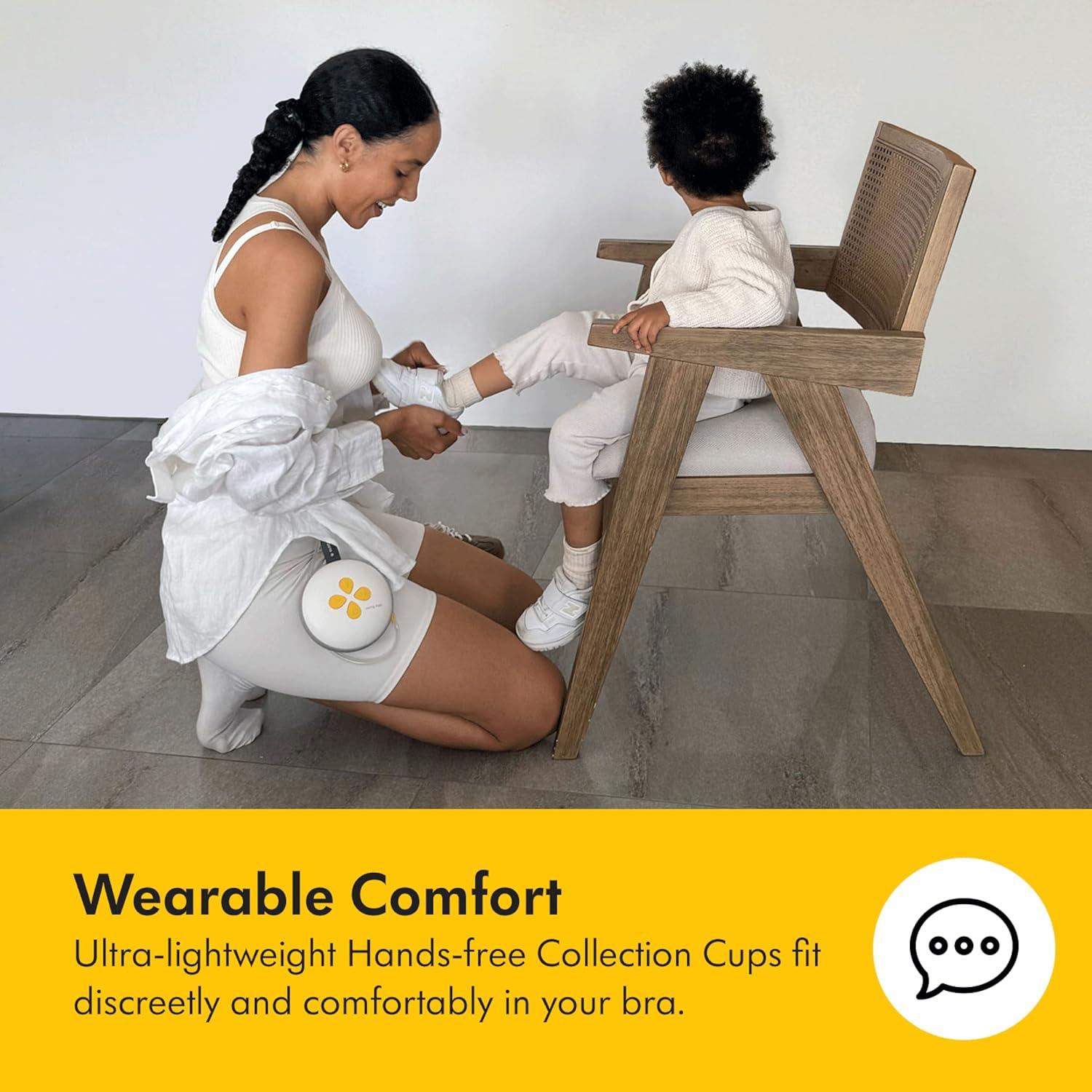 image:imageMedela Freestyle HandsFree Double Electric Breast Pump with Wearable Cups Rechargeable Battery App Connectivity Portable and Discreet DesignSwing Handsfree Traditional Bundle