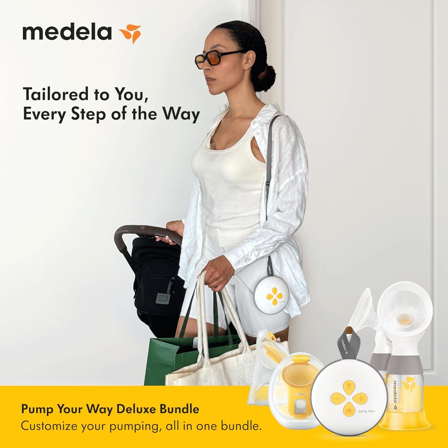 image:imageMedela Freestyle HandsFree Double Electric Breast Pump with Wearable Cups Rechargeable Battery App Connectivity Portable and Discreet DesignSwing Handsfree Traditional Bundle