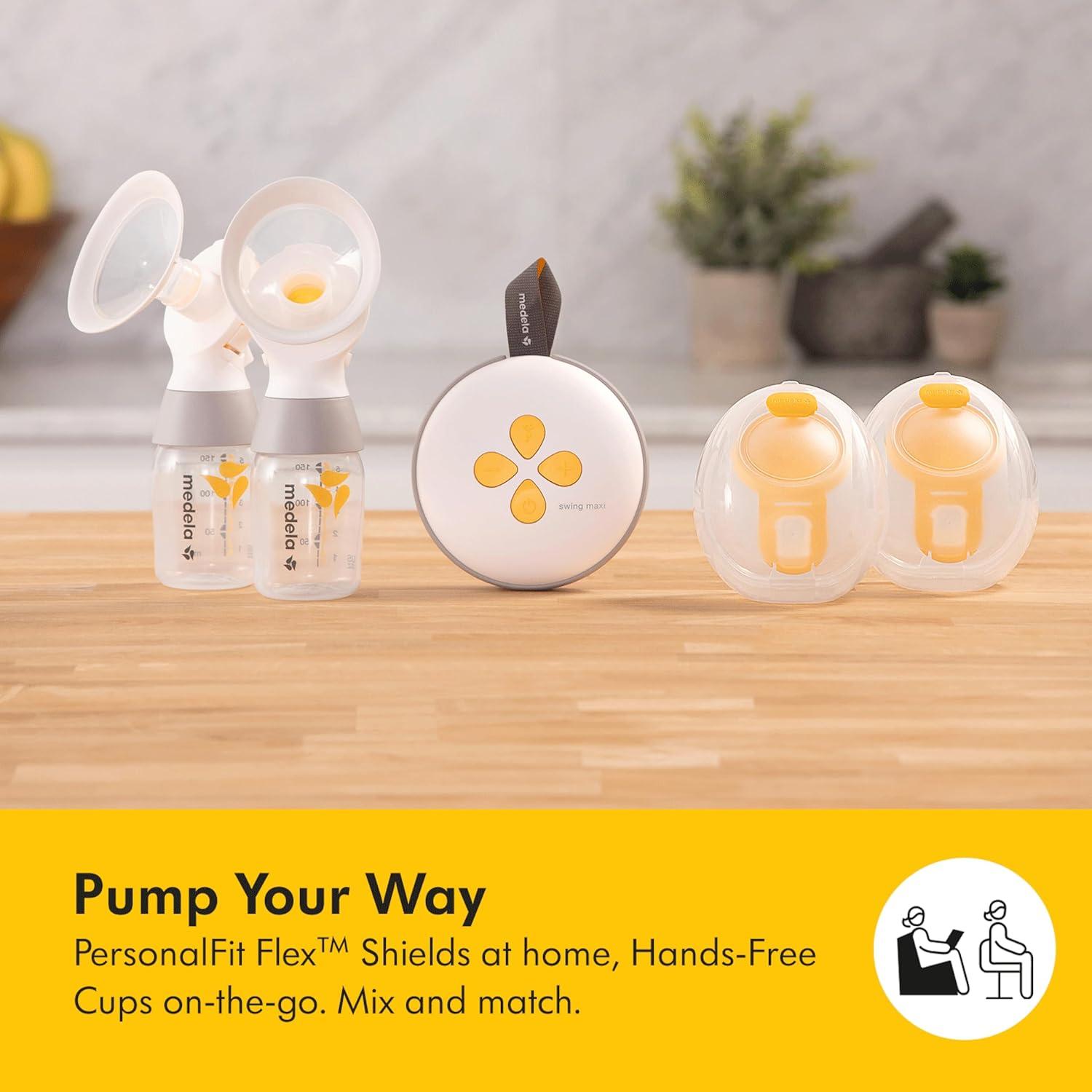 image:imageMedela Freestyle HandsFree Double Electric Breast Pump with Wearable Cups Rechargeable Battery App Connectivity Portable and Discreet DesignSwing Handsfree Traditional Bundle