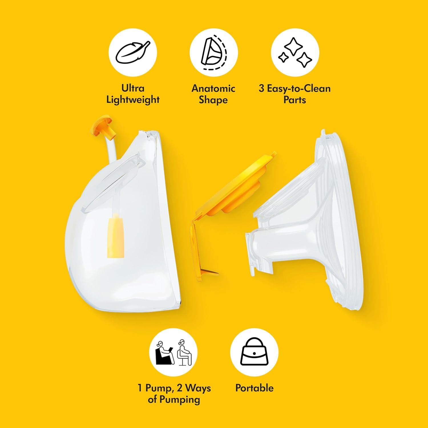 image:imageMedela HandsFree Collection Cups Compatible with Freestyle Flex Pump in Style with MaxFlow and Swing Maxi Electric Breast Pumps 1 Set of 2 CupsCollection Cups
