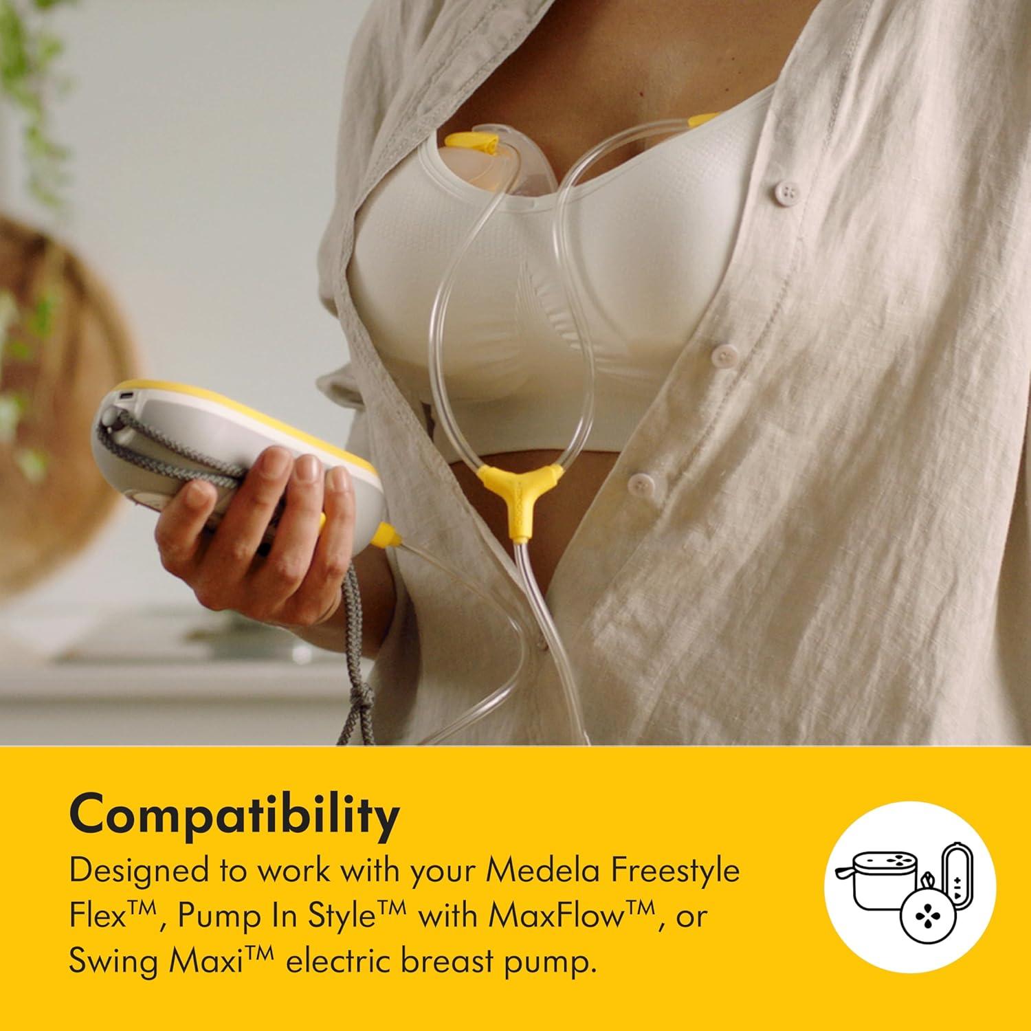 image:imageMedela HandsFree Collection Cups Compatible with Freestyle Flex Pump in Style with MaxFlow and Swing Maxi Electric Breast Pumps 1 Set of 2 CupsCollection Cups