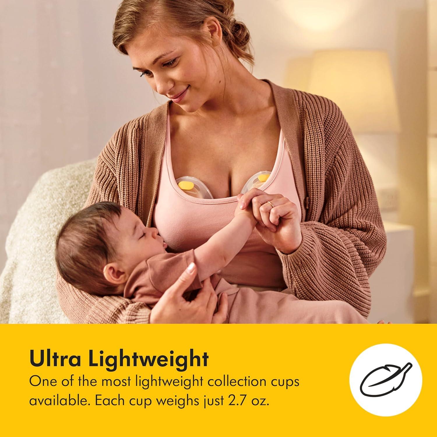 image:imageMedela HandsFree Collection Cups Compatible with Freestyle Flex Pump in Style with MaxFlow and Swing Maxi Electric Breast Pumps 1 Set of 2 CupsCollection Cups