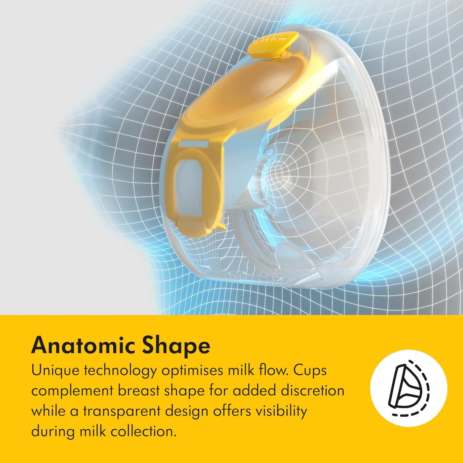 image:imageMedela HandsFree Collection Cups Compatible with Freestyle Flex Pump in Style with MaxFlow and Swing Maxi Electric Breast Pumps 1 Set of 2 CupsCollection Cups