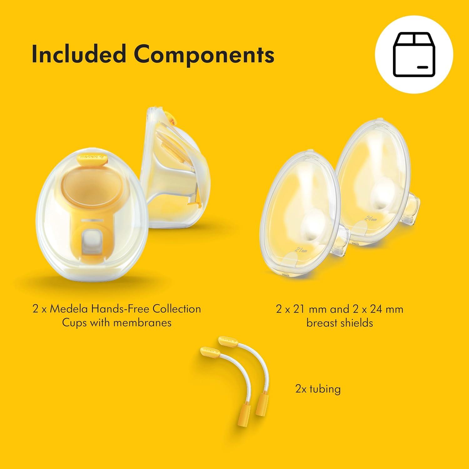 image:imageMedela HandsFree Collection Cups Compatible with Freestyle Flex Pump in Style with MaxFlow and Swing Maxi Electric Breast Pumps 1 Set of 2 CupsCollection Cups
