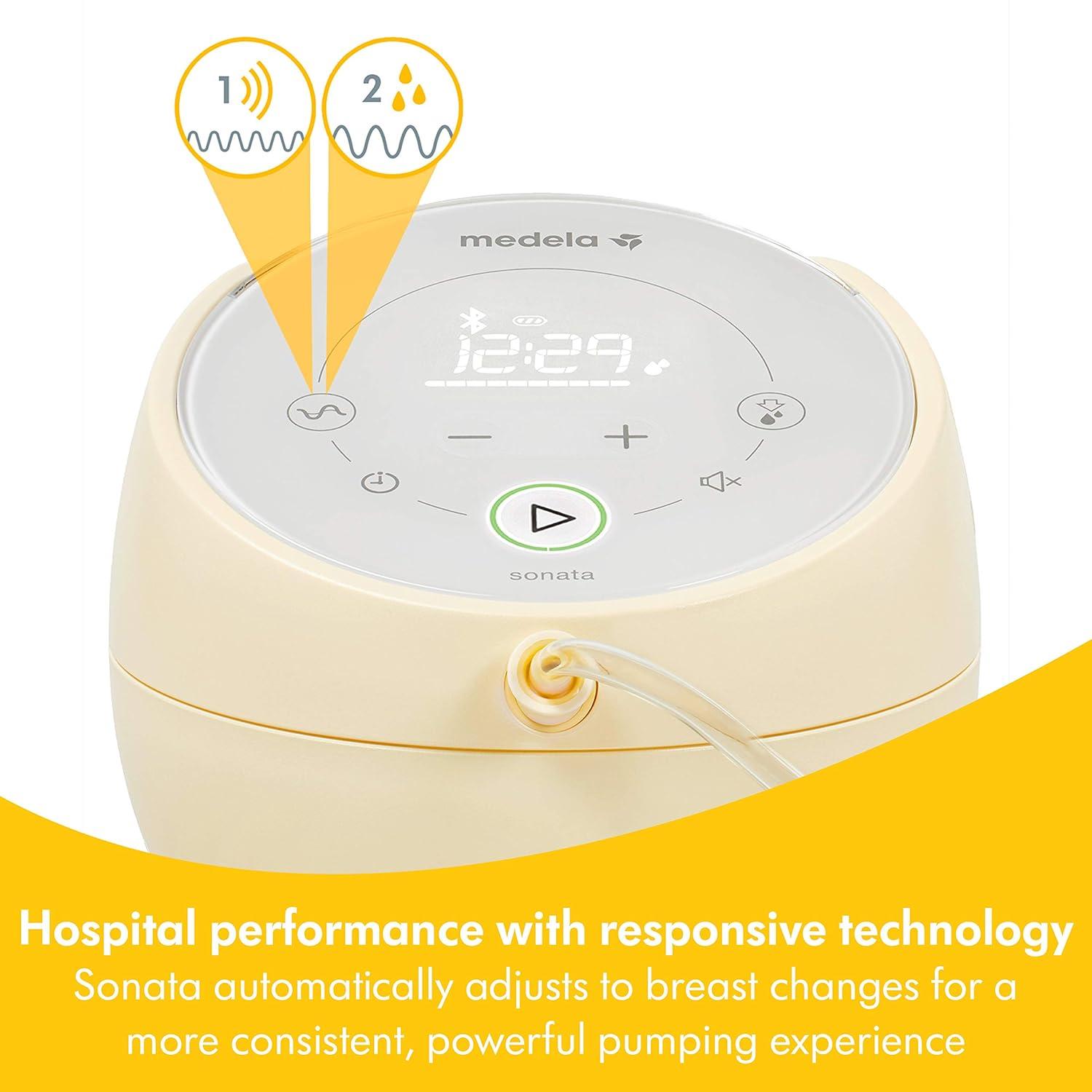 image:imageMedela Magic InBra HandsFree Wearable Breast Pump with Fluidfeel Technology App Connectivity and Advanced Sensor Control UltraSlim UltraLightweight Silent HospitalGradeSonata Breast Pump