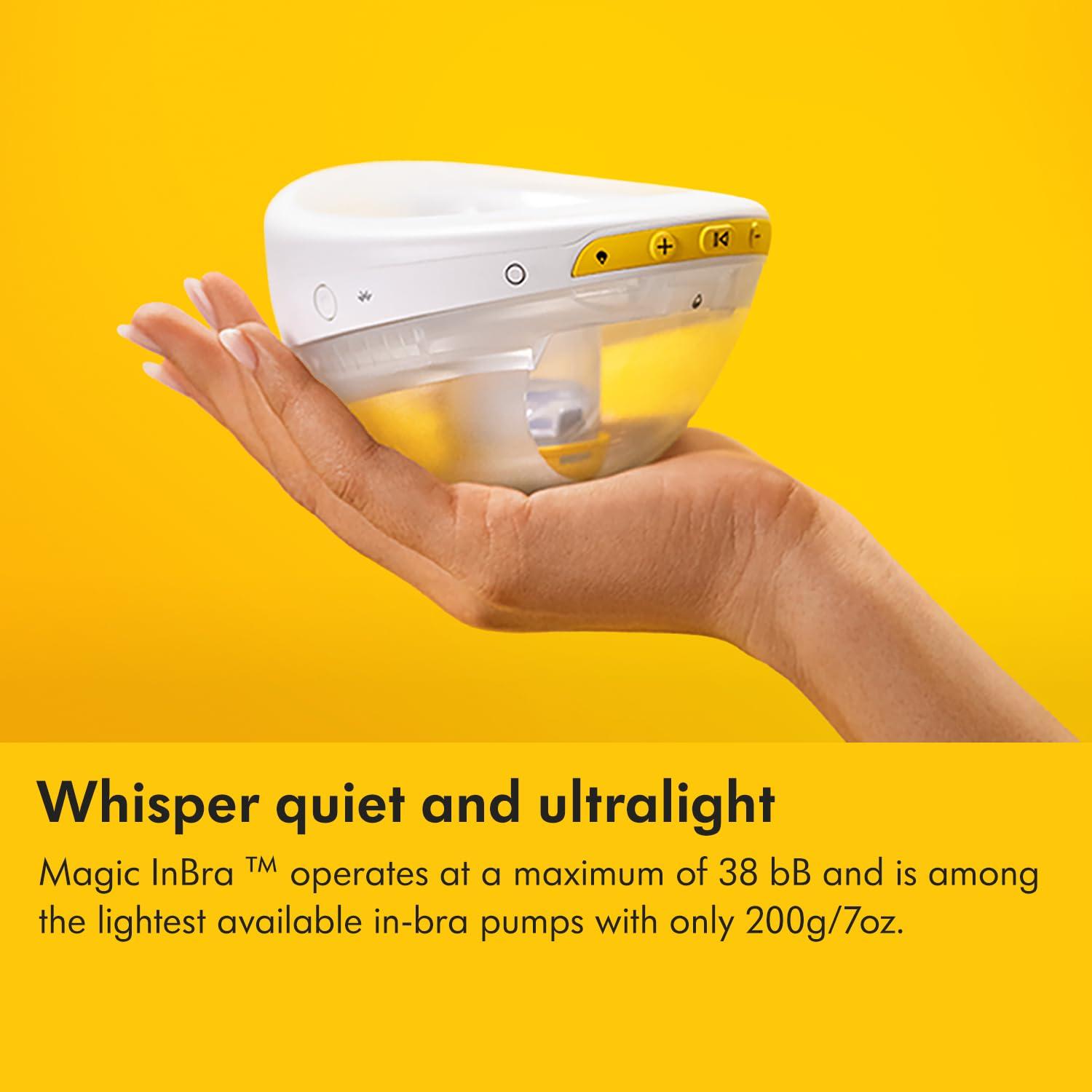 image:imageMedela Magic InBra HandsFree Wearable Breast Pump with Fluidfeel Technology App Connectivity and Advanced Sensor Control UltraSlim UltraLightweight Silent HospitalGradeMagic InBra Breast Pump