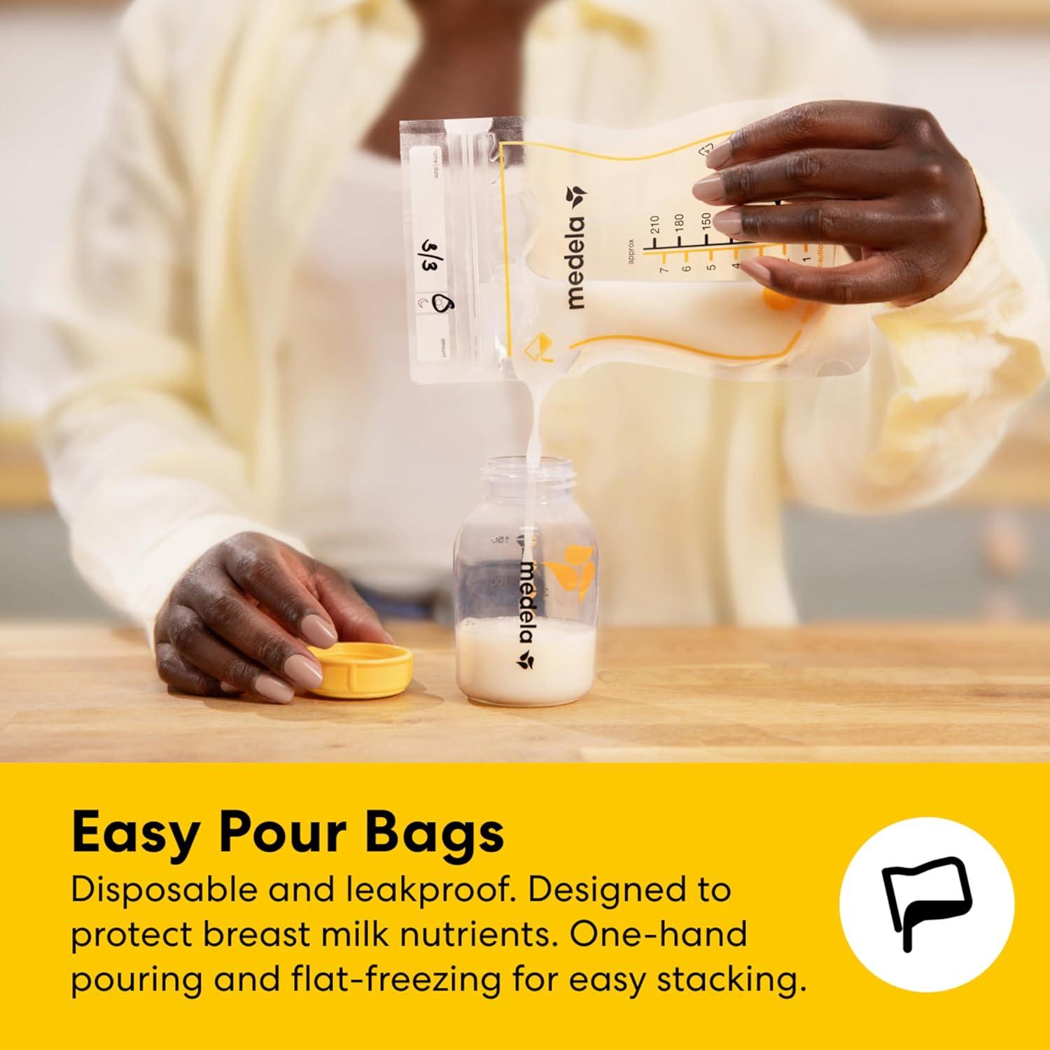 image:imageMedela Motion InBra Wearable Breast Pump Portable HandsFree Wireless Electric Pump Highly efficient Lightweight Custom fit with Inserts Rechargeable Battery Discreet Quiet Only 3 PartsAllinon Breast Milk Storage Set