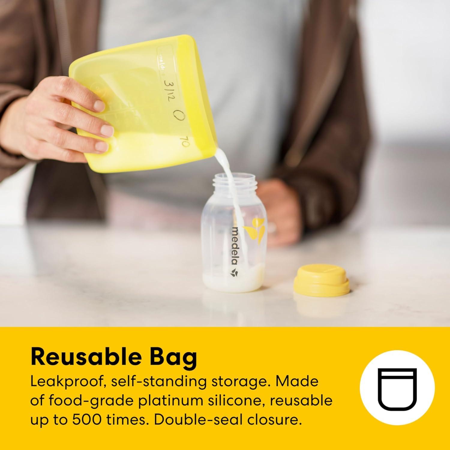 image:imageMedela Motion InBra Wearable Breast Pump Portable HandsFree Wireless Electric Pump Highly efficient Lightweight Custom fit with Inserts Rechargeable Battery Discreet Quiet Only 3 PartsAllinon Breast Milk Storage Set