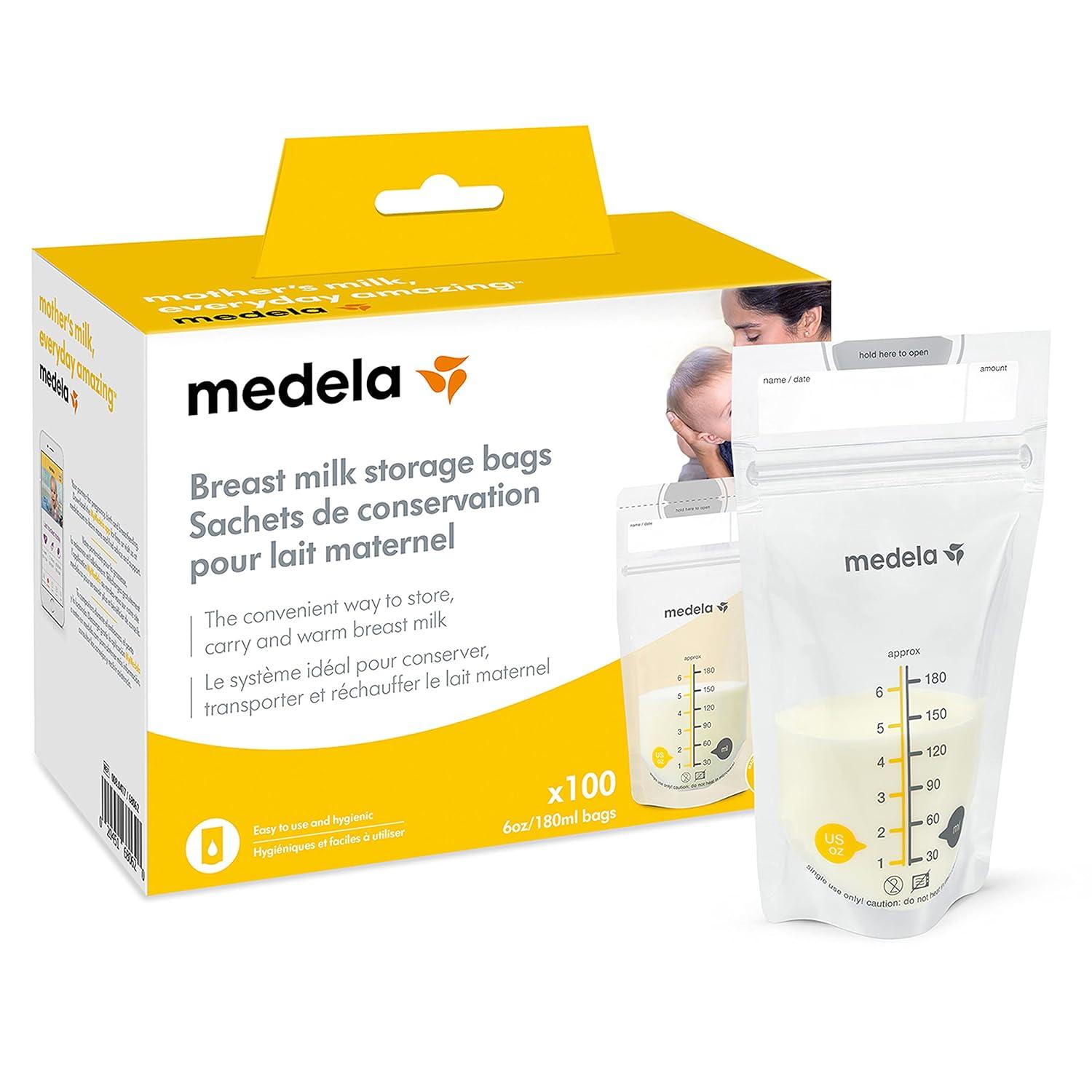 image:imageMedela New Harmony Manual Breast Pump with Flex Breast Shield and 100 Count Breast Milk Storage Bags Compact Single Hand Breastpump Ready to Use Breastmilk Bags for Breastfeeding