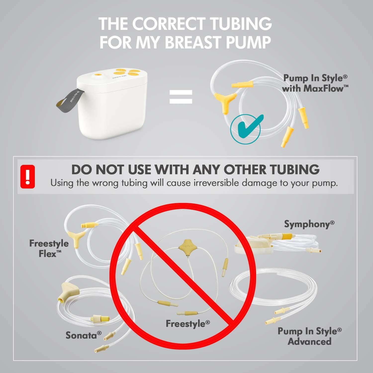 image:imageMedela Replacement Tubing Compatible with New Pump in Style Maxflow Breast Pump Authentic Spare Breastpump Parts Made Without BPA