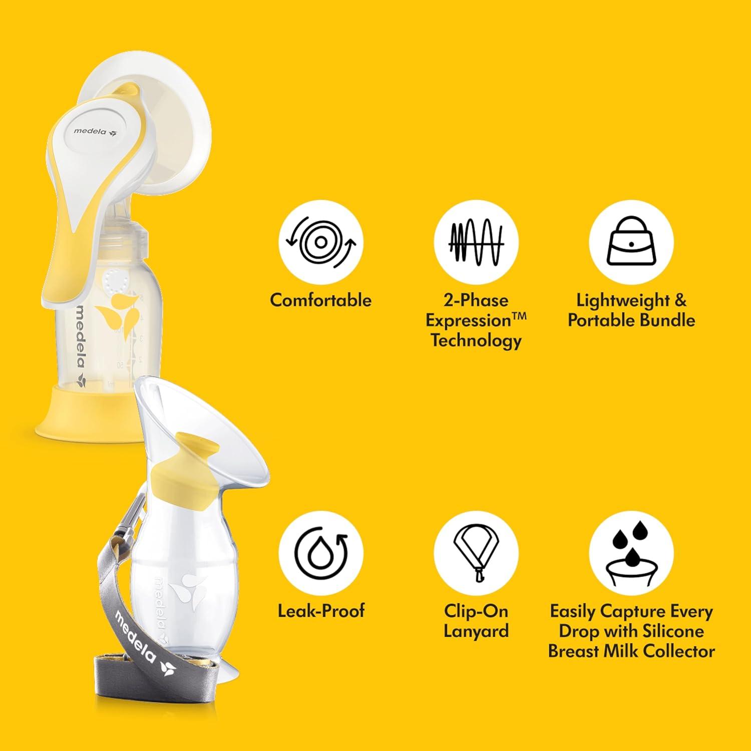 image:imageMedela inBra Breast Milk Collector LeakProof Wearable Design with Flexible Plug Anatomic Shape Made Without BPA Easy to Clean amp Dishwasher Safe 30 mL CapacityHarmony Pump Silicone Collector