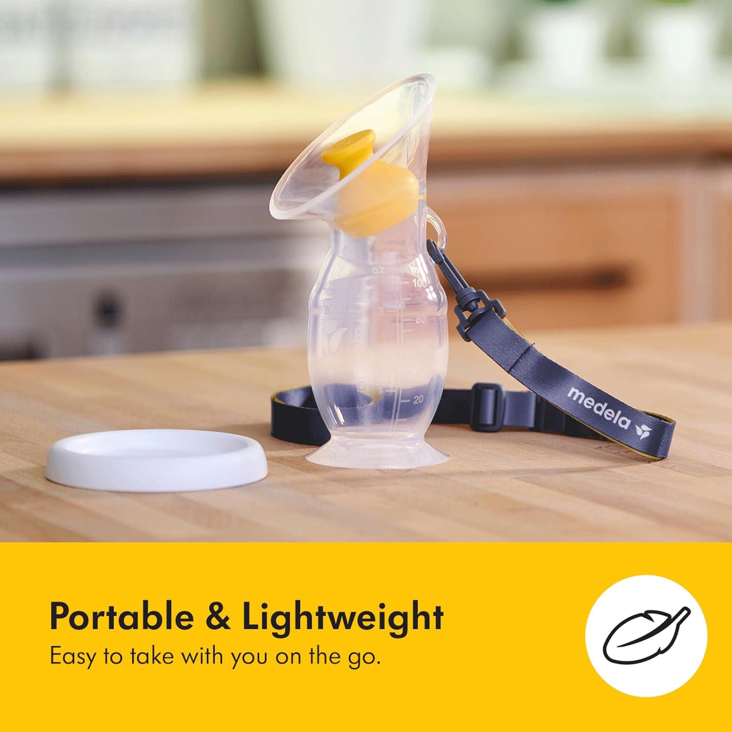 image:imageMedela inBra Breast Milk Collector LeakProof Wearable Design with Flexible Plug Anatomic Shape Made Without BPA Easy to Clean amp Dishwasher Safe 30 mL CapacityHarmony Pump Silicone Collector