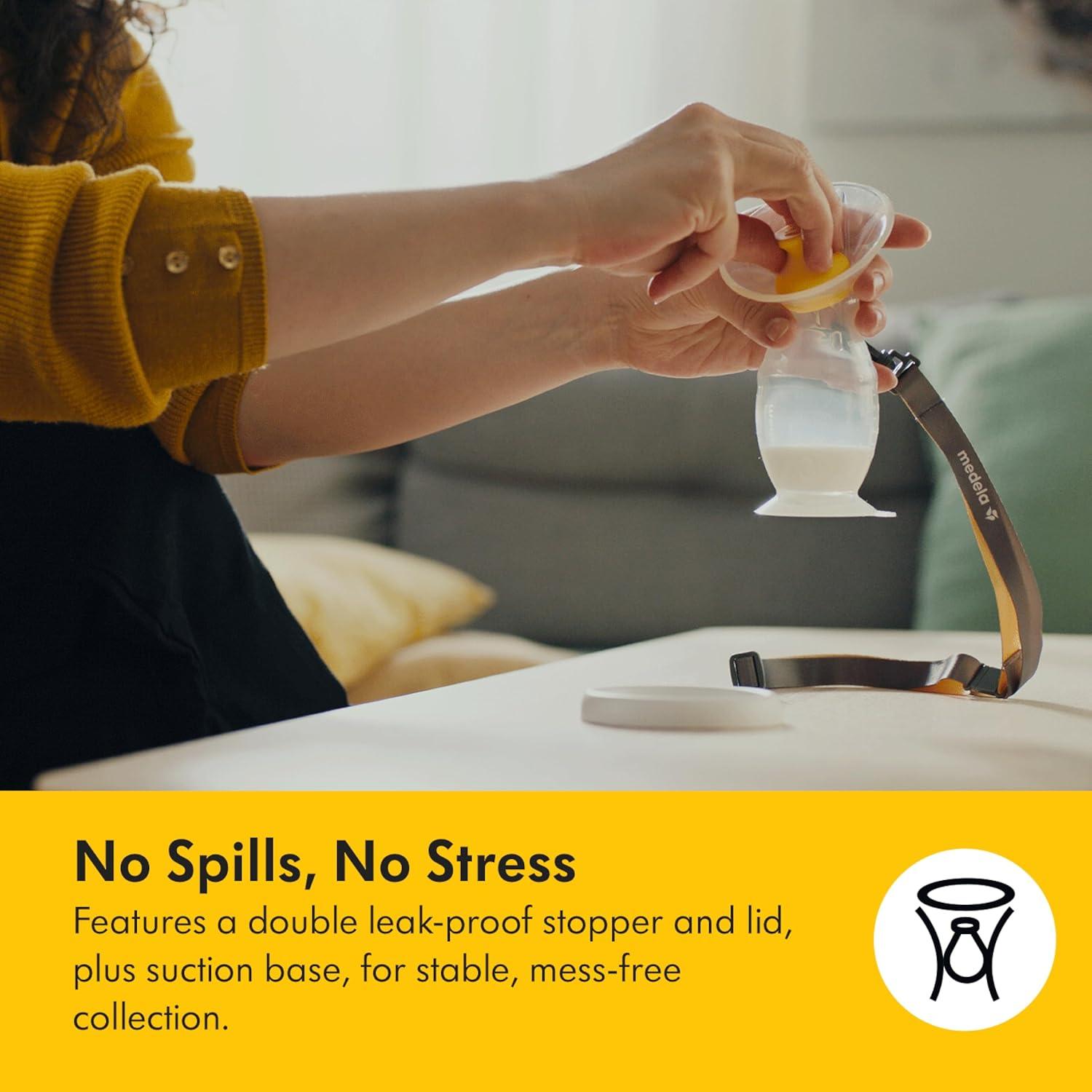 image:imageMedela inBra Breast Milk Collector LeakProof Wearable Design with Flexible Plug Anatomic Shape Made Without BPA Easy to Clean amp Dishwasher Safe 30 mL CapacityHarmony Pump Silicone Collector