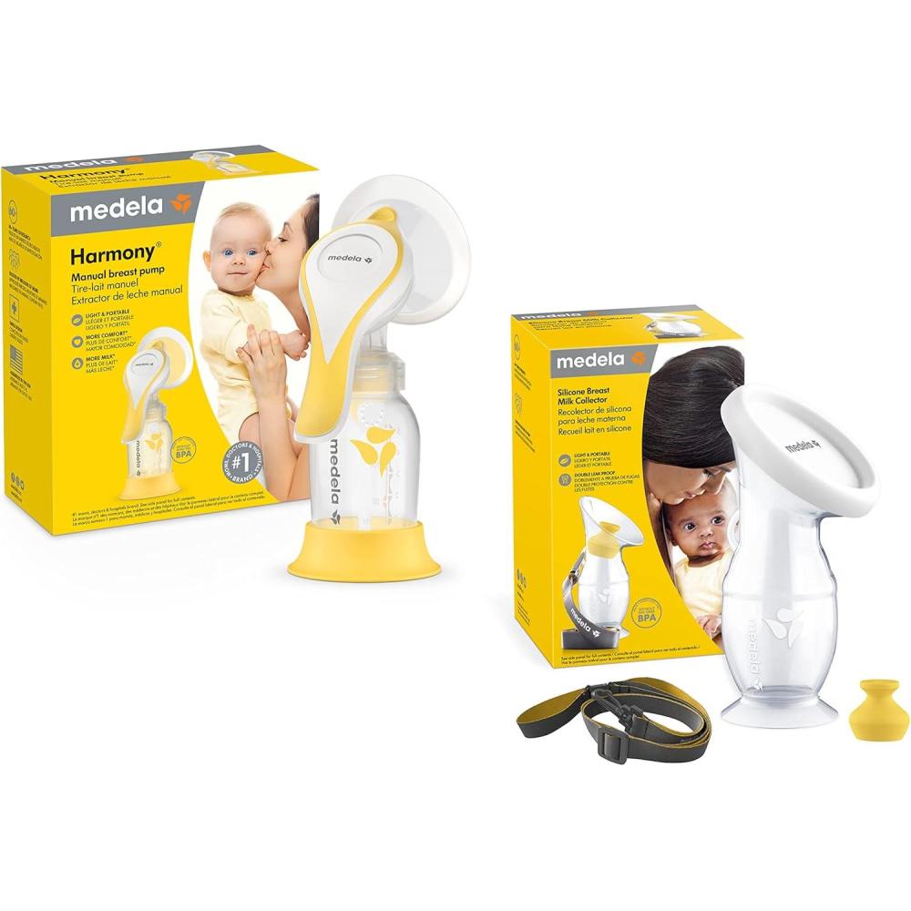 image:imageMedela inBra Breast Milk Collector LeakProof Wearable Design with Flexible Plug Anatomic Shape Made Without BPA Easy to Clean amp Dishwasher Safe 30 mL CapacityHarmony Pump Silicone Collector