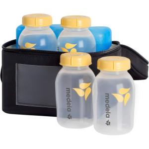image:imageMedela Breast Milk Cooler Set with Cooler Storage Bag Contoured Ice Pack and Four 5oz Bottles for OnTheGo Transport Made Without BPA10 Count Pack of 1