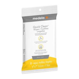 image:imageMedela Quick Clean Wipes for OnTheGo Cleaning of Breast Pumps Accessories and Various Surfaces Resealable PlantBased 3 Packs of 30 90 Count1 Count Pack of 360