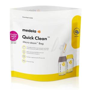 image:imageMedela Quick Clean Wipes for OnTheGo Cleaning of Breast Pumps Accessories and Various Surfaces Resealable PlantBased 3 Packs of 30 90 Count5 Count